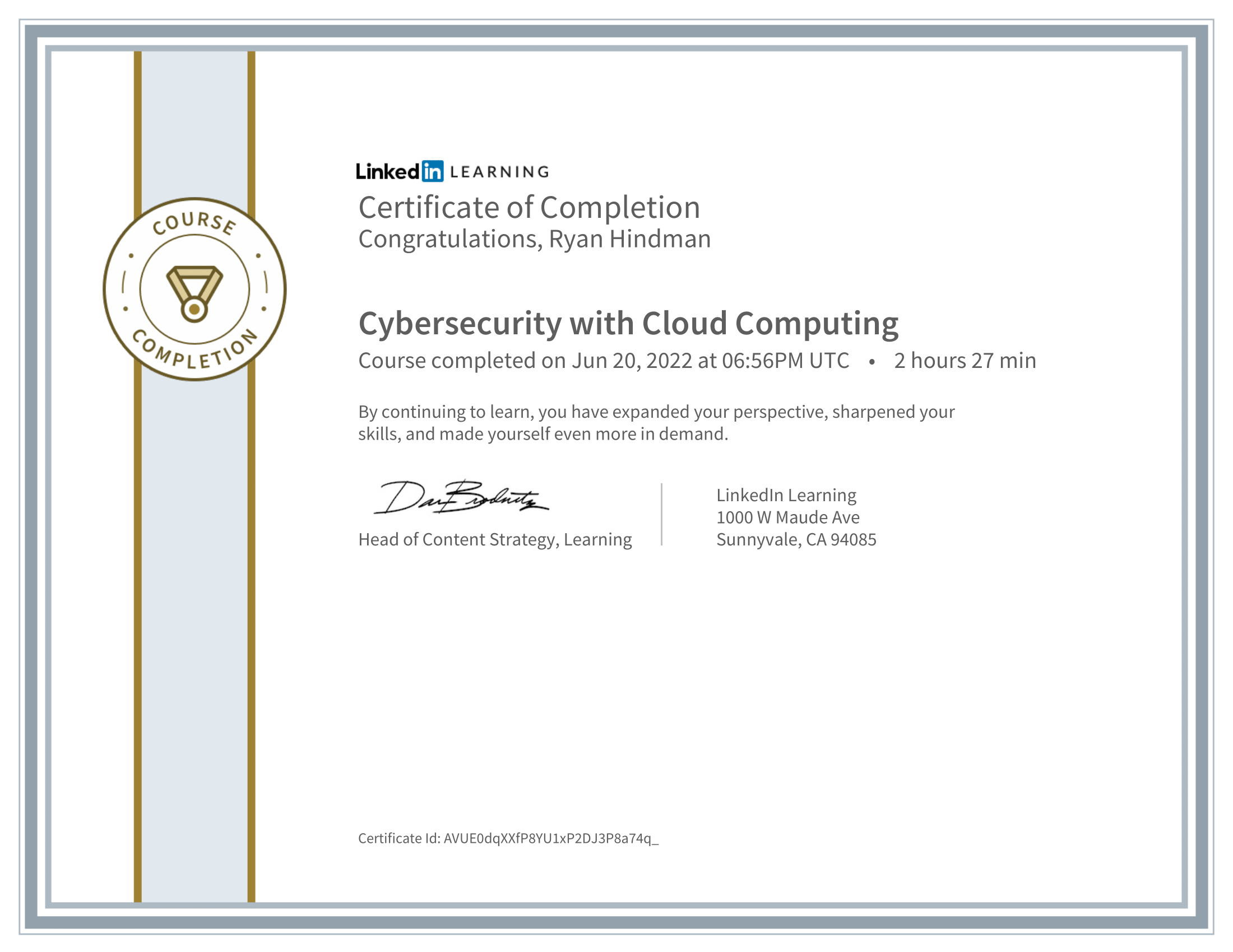 Cybersecurity with Cloud Computing